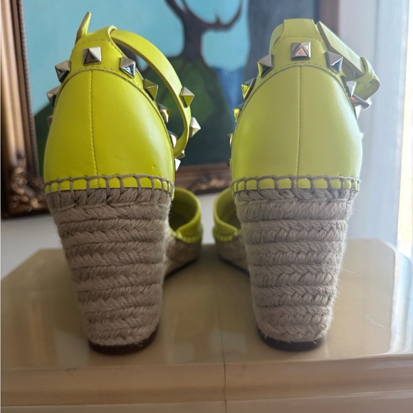 Marc Fisher Studded Neon Wedge Espadrilles - Picture 4 of 6